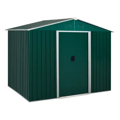 Outsunny x 6ft Garden Storage Shed with Double Sliding Door Outdoor Green