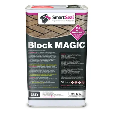 (Grey, Litres) Smartseal Block Magic - Re-Colouring Block Paving Sealer. Superior to Concrete Pa