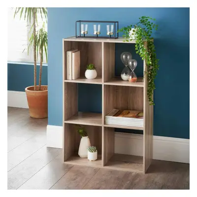 Oak Cubes Shelving Storage Unit Bookcase G-0338