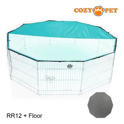 Rabbit Run Sided Play Pen With Floor Cozy Pet Guinea Pig Playpen Cage RR12