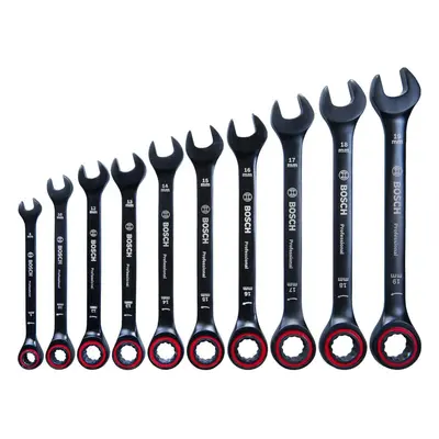 Bosch Spanner Set 10-Piece (8/10/12/13/14/15/16/17/18/19 mm, in Bag)