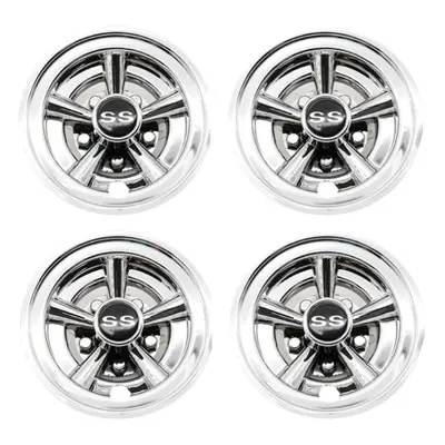 4Pcs 8Inch Golf Cart Wheel Covers, Spoke Design Hub Cap for Golf Carts for Club Car,