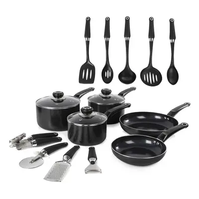 Morphy Richards Equip 5pc Pan Set With 9pc Kitchen Tools â Black