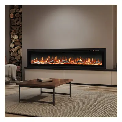 60 Inch Electric Fireplace with Remote Flame Colors 1500W