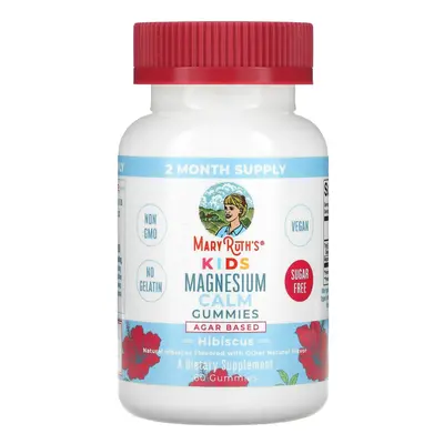 MaryRuth Organics, Kids Magnesium Calm Gummies, Hibiscus, Gummies