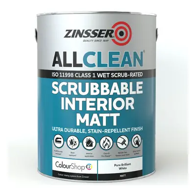 Zinsser AllClean Matt Paint Pure Brilliant White 5L