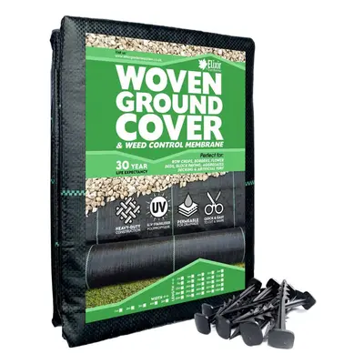 (2m, 30m) Elixir Gardens | Woven Ground Cover / Landscape fabric | Weed control + Pegs