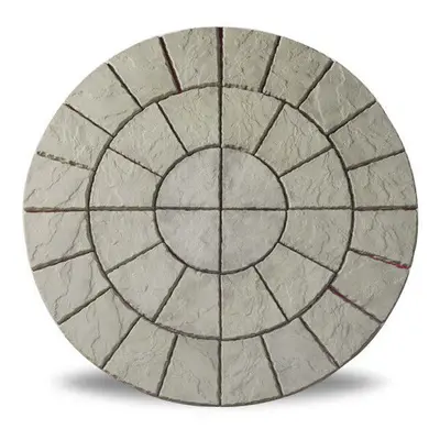 Patio Circle Kit Cathedral Paving 1.8m Weathered Moss