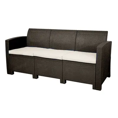 Marbella Seater Rattan Sofa - Brown