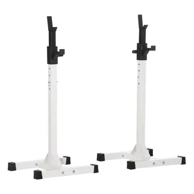 HOMCOM Power Rack Weight Stand Bar Barbell Squat Stand Spotter for Home Workout