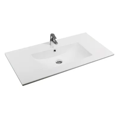 4001A Ceramic 91cm Thin-Edge Inset Basin with Scooped Bowl