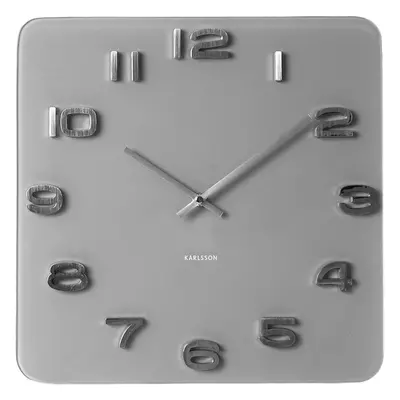 Karlsson Vintage Glass Wall Clock, Grey