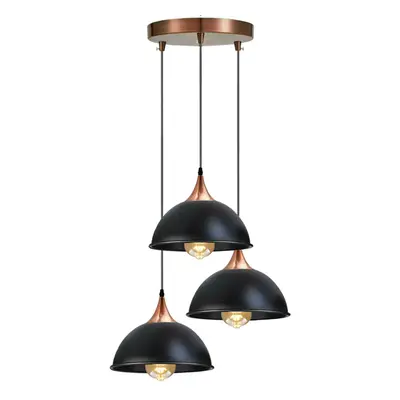 (Black Lampshade Style Fitting.(Bulb is included.)) Modern Way Ceiling Pendant Light Cluster Lig