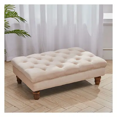 Footstool Chesterfield Button Seat Bench Chair Ottoman Pouffe Stool