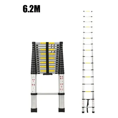 6.2M Multi-Purpose Aluminium Telescopic Extendable Ladder Rubber Feet