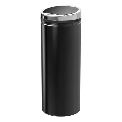 HOMCOM Automatic Hand Sensor Dustbin Kitchen Waste Bin Rubbish Can 50L Black