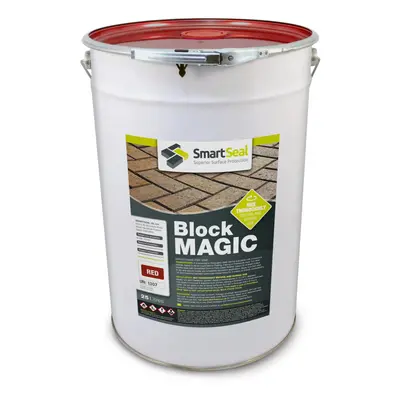 (Red, Litres) Smartseal Block Magic - Re-Colouring Block Paving Sealer. Superior to Concrete Pai