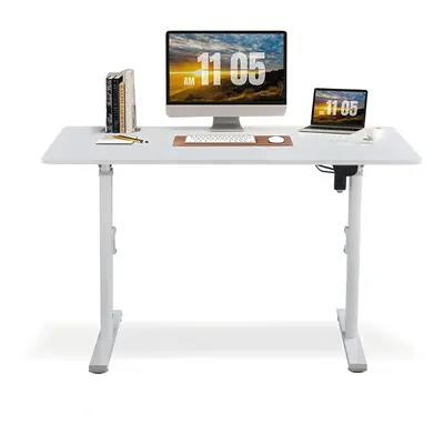 Stellar Global Electric Height Adjustable Standing Desk x cm with LED Control Pannel White Table