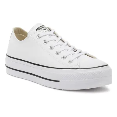 (UK 6) Converse Chuck Taylor All Star Womens White Lift Clean Ox Trainers