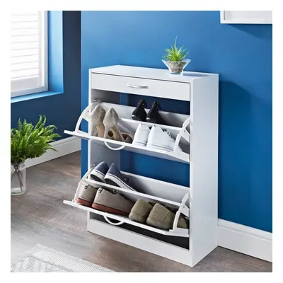 Shoe Storage Cabinet Cupboard Cabinet with Drawer Wooden Shoe Rack