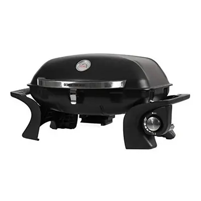 George Foreman GFSBBQ1 Portable Gas BBQ with Integrated Thermostat, Black, Lightweight & Compact