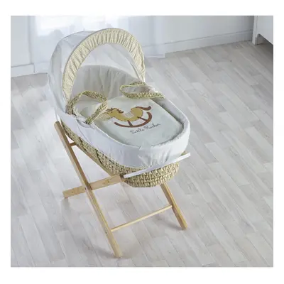 Little Rocker Cream Moses Basket with Folding Stand - Opal Natural