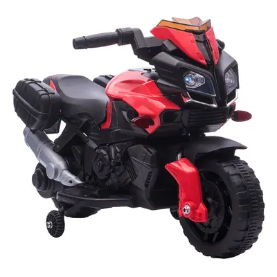 HOMCOM Kids 6V Electric Motorcycle Ride-On Toy Battery - months Red