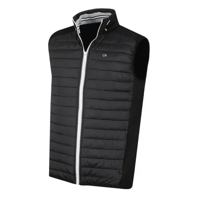 (XL, Black/Silver) Calvin Klein Mens Hybrid CK Insulate Lightweight Gilet