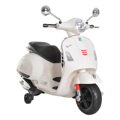 HOMCOM Kids' Ride On Vespa Licensed Motorcycle With LED Lights & MP3 Horn