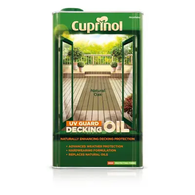 (Natural Oak) Cuprinol UV Guard Decking Oil 5L