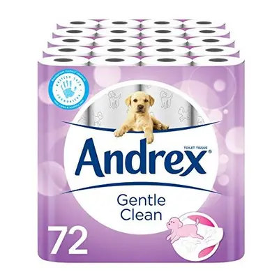 Andrex Gentle Clean Toilet Tissue, Rolls