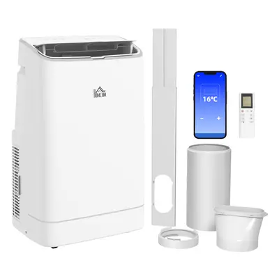 HOMCOM BTU Portable Air Conditioner Unit with Heater, WiFi Smart App