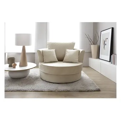 (Cream) Chicago Swivel Chair