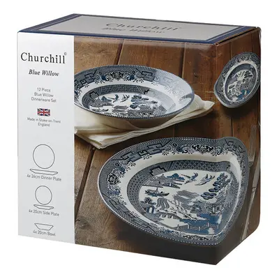 Churchill China Blue Willow Piece Dinner set