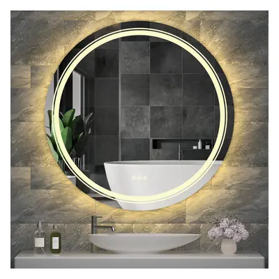 (800x800mm) Round Led Illuminated Wall Bathroom Mirror