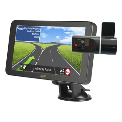 Aguri Motorhome & Caravan RV760 Sat Nav with Dash Cam, 7" LCD, built-in Wi-Fi, UK & European map