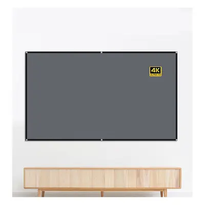 (100 inch) 4K Anti-light Projector Screen 60/100/120Inch Black Grid Home Projector Screen Cinema