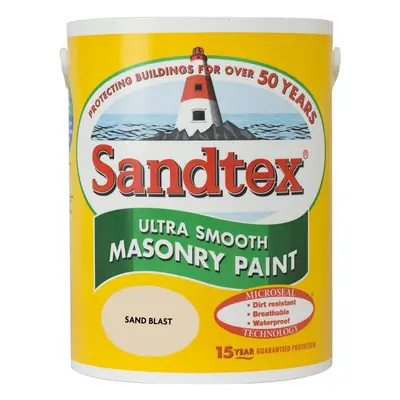 Sandtex 5L Smooth Masonry Paint Sandblast