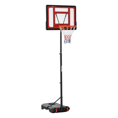 HOMCOM Basketball Stand 160-210cm Adjustable Height Sturdy Hoop w/ Wheels Base