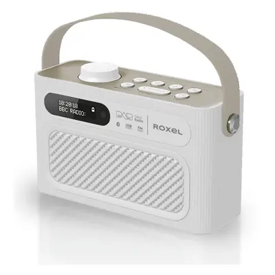 Roxel RDR-40 DAB/DAB+ & FM Radio Wireless Speaker Alarm Clock White