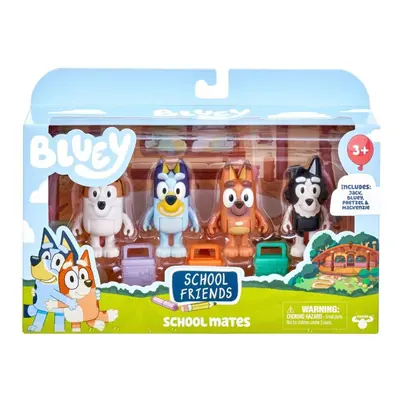 Bluey School Friends - School Mates 4-Pack, 2.5-3" Figures