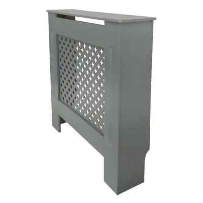 Cross Design Radiator Cover | MDF Cabinet | Grey Painted | S(780mmx815mm)