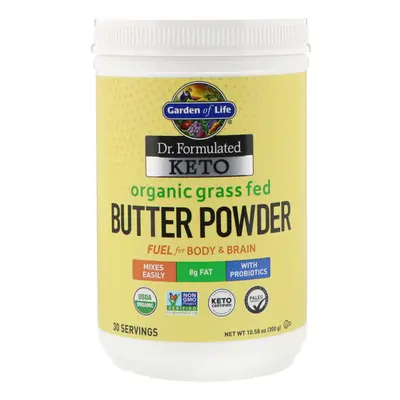 Garden of Life, Dr. Formulated Keto, Organic Grass Fed Butter Powder, 10.58 oz (300 g)