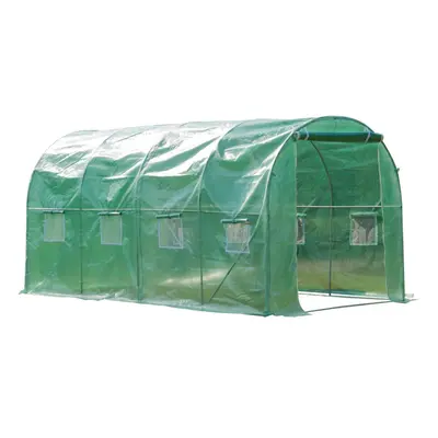 (4m) Outsunny Walk in Polytunnel Outdoor Garden Greenhouse