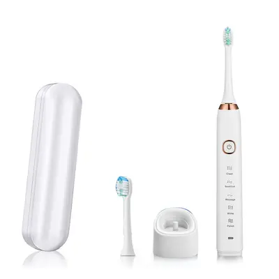 Sonic Electric Toothbrush Ultrasound IPX7 Rechargeable Toothbrush Mode Smart Time Whitener Tooth