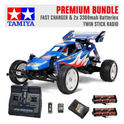 TAMIYA RC Rising Fighter Buggy 1:10 Premium Stick Radio Bundle