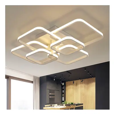 (Suqare, Heads) Modern Dimmable LED Chandelier Ceiling Light with Remote