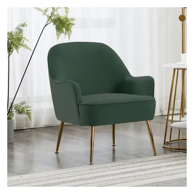 (Dark Green) Modern Upholstered Armchair Dining Chair