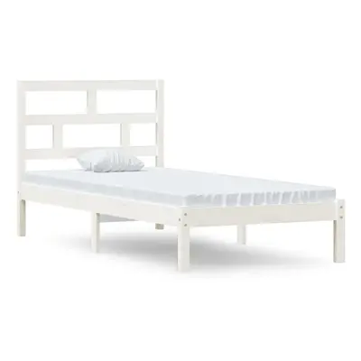 (white, x cm) vidaXL Bed Frame Bed Base Bedstead Bedroom Mattress Foundation Solid Wood Pine