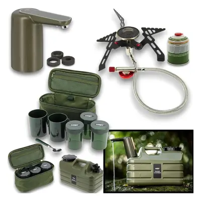 NGT FISHING BREW KIT SET 11L WATER TUB TAP GAS STOVE POTS TEA CASE CARP CAMPING